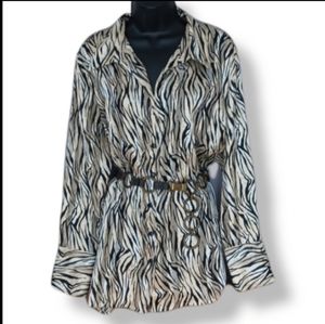 Jessica plus black gold shirt Size 2X